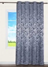 Vorhang, Schal mit Ösen * Jacquard-Gewebe 140x245 cm (BxH) * Silber-grau*