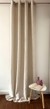 Ösengardine Beige-gemustert Überlänge 140 x 260 cm(BxH)