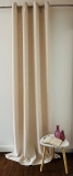 Ösengardine Leinenoptik beige  Überlänge 140 x 260 cm(BxH)